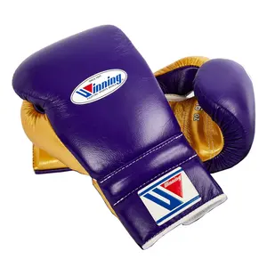Gants de boxe gagnants en dentelle or violet de qualité supérieure Mma Concevez vos propres nouveaux gants de boxe professionnels