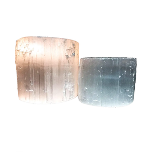 Support de bougie en pierre naturelle sculptée à la main en sélénite, pierre précieuse d'agate, guérison, vente en gros - Product Image 6
