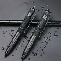 Stylo tactique en aluminium, outil de survie multifonctionnel EDC avec brise-vitre d'urgence en acier tungstène pour le camping en plein air