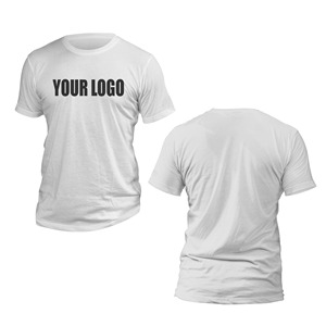 T-shirt rouge à manches courtes pour homme, col rond, coupe classique, jersey de coton, décontracté, imprimé sur le devant, couleur unie - Product Image 3