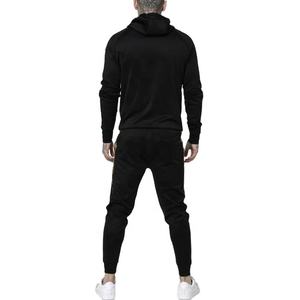 Chándal deportivo de dos piezas, ropa deportiva de entrenamiento, color negro, barato, venta al por mayor - Product Image 2