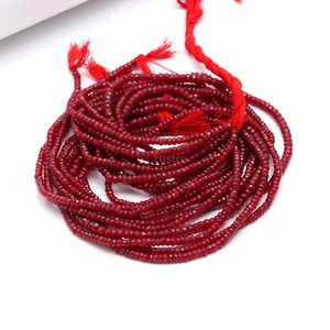3 Hilos de Cuentas de Rubí Natural Facetadas AAA+ de 13 Pulgadas para la Elaboración de Joyería de Lujo - Product Image 3