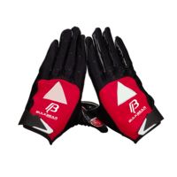 Guantes de Fútbol Americano de Cuero Personalizados con Palma Antideslizante, Transpirables, Impermeables y de Alto Rendimiento para Receptor, OEM ODM