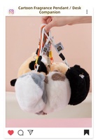 Nouvelle breloque en peluche chat super douce et authentique, adorable porte-clés chaton, pendentif de sac à dos en forme de poupée de dessin animé, cadeau pour hommes et femmes