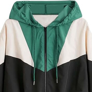 แจ็คเก็ตกันลมผู้หญิงลายพิมพ์ดีไซน์ล่าสุดสำหรับฤดูหนาว / แจ็คเก็ตกันลมผู้หญิงสีพื้นแบบซิปเต็มตัวที่สามารถปรับแต่งได้ - Product Image 4