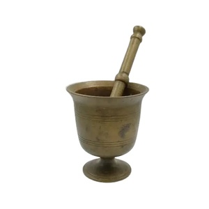 Nuevo diseño, mortero de latón, accesorios de cocina de Metal para el hogar, restaurante, molinillo de hierbas y especias, trituradora para sal, comida, medicina - Product Image 1