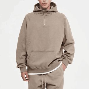 Sweat-shirts à capuche zippés pour hommes, en molleton de coton brodé, respirants, à manches longues, à prix abordable et faible MOQ - Product Image 4