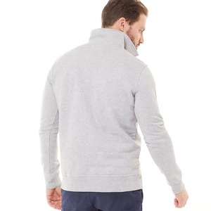 Sudadera con capucha de punto gris para hombre con cremallera de un cuarto, Colección de invierno, Forro polar, Estilo urbano, OEM, Venta al por mayor - Product Image 3
