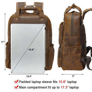 Customized Logo High Quality Leather <b>Backpack</b> Waterproof Leather <b>Backpack</b> Online Sale Leather <b>Backpack</b> - Product Image 4
