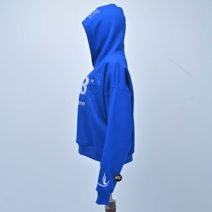 Sudadera con capucha de sublimación para mujer, de algodón 100% preencogido, de 480 g/m², extragrande, con estampado digital de camuflaje para exteriores, de peso pesado y a la moda. - Product Image 4