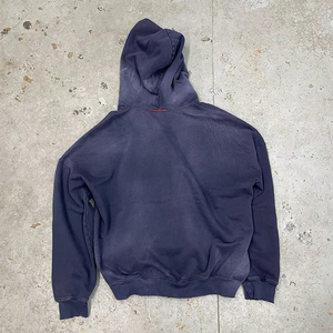 Custom 450gsm Vintage Faded Acid Wash <b>Pullover</b> <b>Mens</b> Distressed Oversized Cotton Fleece Drop Shoulder Boxy Fit Crop Hoodie - Product Image 5