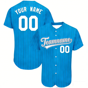 Uniforme de baseball respirant 100 % polyester, conception OEM 2025, vente en gros, uniforme de mode pour hommes avec logo personnalisé - Product Image 3