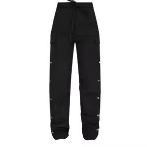 Pantalon de survêtement décontracté pour homme, taille mi-haute, infroissable, 100 % coton, avec cordon de serrage et poches - Product Image 1