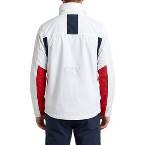 Navy <b>White</b> Hooded Outdoor Windbreaker <b>Jacket</b> Water Resistant Lightweight Travel Running Training Casual Men's <b>Jackets</b> - Product Image 2