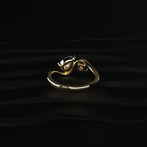 Nouvelle bague en diamant de laboratoire rond et en forme de poire, design élégant, pour toutes les occasions, couleur D-E, clarté VVS-VS, certifiée IGI. - Product Image 4