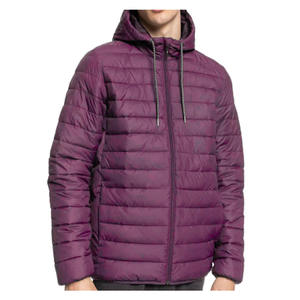 Men Coated Stand Varsity Puffer <b>Jacket</b> Long Sleeve Pullover Hoodie Zipper Regular Fit Breathable Fabric Custom Logo Printing - Product Image 5