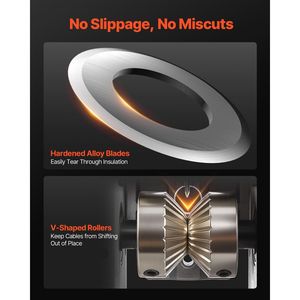 Spellatura Cavi Elettrica 400W, 9.84 IPS (15 M/min), Automatica Motorizzata, 0.06-1.57 Pollici, Attrezzatura per Riciclo Rottami Metallici - Product Image 4