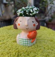 Macetas Decorativas Ecológicas de Resina para Jardín y Hogar, Precio al por Mayor, Regalo, Acabado Glaseado Ligero, Maceta de Escritorio para Interiores