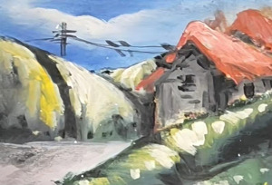Pintura de Paisaje en Acuarela sobre Lienzo, Impresionista, Hecha a Mano, Pintura Acrílica de Paisaje sobre Lienzo, Belleza Natural - Product Image 2