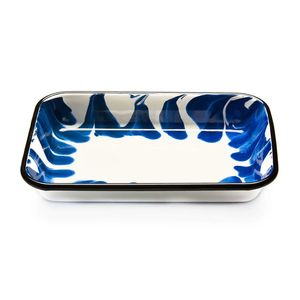 Plateau de service en fer émaillé de haute qualité avec poignées, idéal pour la décoration intérieure et comme accessoire de service - Product Image 1