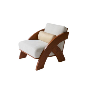 Diseño moderno nórdico de lujo de un asiento sofá restaurante Hotel tela de madera Silla de comedor para comedor directo de fábrica - Product Image 2