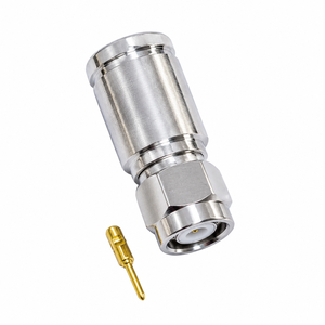 Premium TNC Male Clamp Type LMR 400 Solder Less Pins RF Connector <b>Chrome</b> Plated Telecom Network Use - Product Image 2