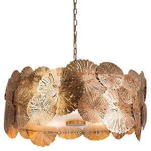Modern Brass Disc Chandelier <b>Ceiling</b> <b>Light</b> Round Design for Indoor Living Room Decor - Product Image 5