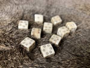 Traditional Bone <b>Dice</b> <b>Set</b> with Custom Size and Design Options - Product Image 5