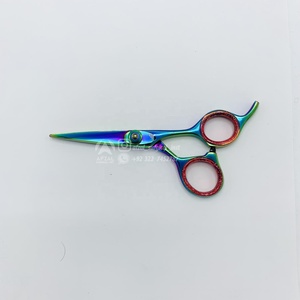 Ciseaux de coiffeur professionnels 420 C 440 C acier inoxydable arc-en-ciel ciseaux de coupe de cheveux vis réglables beauté soins personnels - Product Image 1