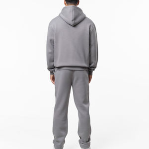 ชุดวอร์มผู้ชายคุณภาพสูง ผ้าฝ้ายฟลีซ ระบายอากาศได้ดี ทรงหลวมใหญ่ โอเวอร์ไซส์ มีฮู้ด ซิปแบบสวมใส่สบาย - Product Image 2