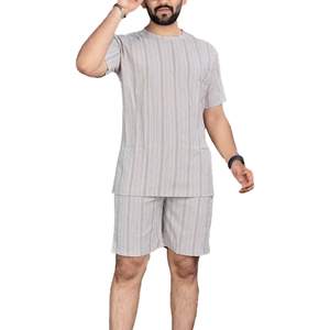 Nouveaux ensembles décontractés d'été en polyester pour sublimation numérique : T-shirt et short imprimés sur toute la surface, style Ringer - Product Image 1