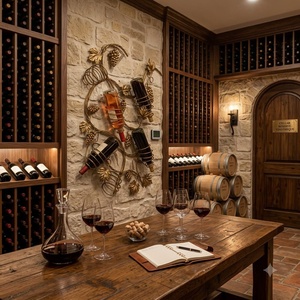 Porte-bouteilles de vin moderne en fer forgé, support de rangement décoratif pour bar à domicile, réglable, en métal, pour table - Product Image 4