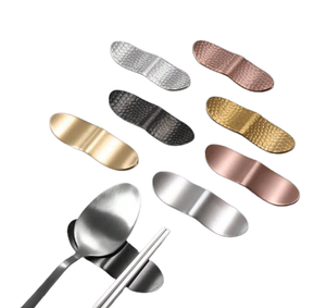 Superior Quality Spoon Rest Metallic Silver Gold <b>Copper</b> Cutlery Rest Cutlery Spoon Rest Knife Fork Holder for Home Use - Product Image 1