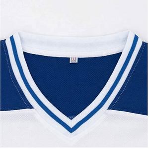 Maillot de hockey sur glace USA pour homme, col en V, manches longues, broderie en twill, polyester respirant, coupe classique pour adulte - Product Image 6