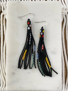 Handcrafted Trendy <b>Top</b> Selling Beaded Drop <b>Earrings</b> Customizable color Big Seed Bead Embroidery Full Embroidered Beaded <b>Earrings</b> - Product Image 3
