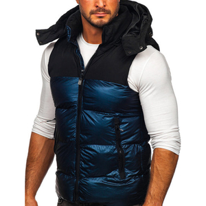 Custom Design Puff Vest Unisex <b>Thick</b> Stand Collar Waistcoat Warm Sleeveless Vest Casual Zip Puffer <b>Coat</b> Breathable - Product Image 3