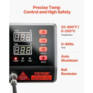 Pressa a Caldo Multifunzione Digitale 8 in 1 con Controllo Digitale 15x15 Girevole per Stampa Magliette e Trasferimento Termico - Product Image 4