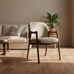 เก้าอี้ทานอาหารกลางแจ้ง Saloka ทำจากไม้สักแท้ พร้อมเบาะรองนั่ง ดีไซน์ทันสมัยเรียบง่าย เหมาะสำหรับห้องรับประทานอาหารและห้องนั่งเล่น - Product Image 5