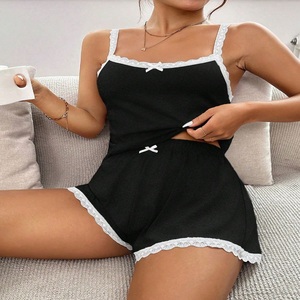 Conjunto de Pijama de Verano para Niñas, Camiseta sin Mangas Suave y Pantalones Cortos, Largo hasta la Pierna, Lote en Stock - Product Image 2