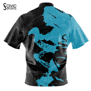 Custom Design Your Own Sublimated 100% Polyester 3D <b>Mens</b> Vintage Button <b>Compressed</b> ODM Leopard Short Sleeve Bowling <b>Shirt</b> - Product Image 2