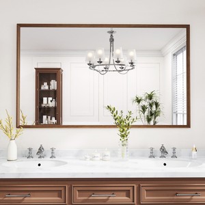 Teak Wood Minimalist Wall <b>Mirrors</b> & Frames Eco-friendly Handmade OEM Custom Wholesale | Aqudus Saleem India - Product Image 1