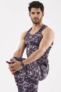 Men <b>Mesh</b> Panel Tank <b>Top</b> for Extra Breathability Men Sleeveless Compression Vest for Athletic Use with OEMODM services - Product Image 3