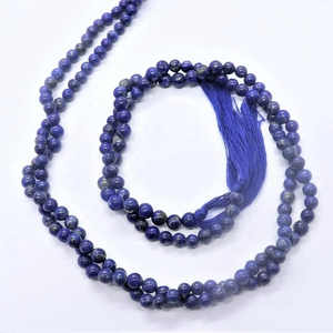 Certifié meilleure qualité vente en vrac 4mm naturel Lapis Lazuli lisse Rondelle perles à la main pierres précieuses en vrac pour bijoux - Product Image 2