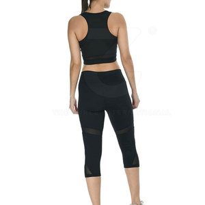 Conjunto de Yoga para Mujer, Diseño Moderno, Cintura Elástica, Ecológico y Transpirable, 2 Piezas, para Venta al Por Mayor - Product Image 3