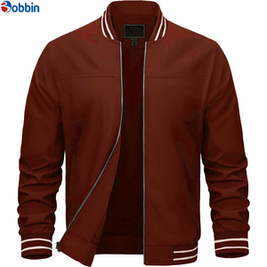 Chaqueta Varsity Personalizada Más Vendida, Chaqueta Bomber Negra para Hombre, Color Sólido, Cierre de Cremallera, Cuello Alto, Ropa Casual de Otoño - Product Image 6