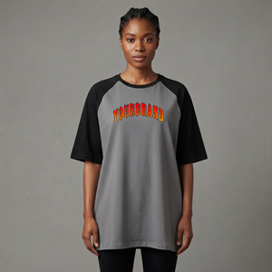 Camiseta de mujer OEM/ODM 100% algodón 220GSM, corte holgado, con logo impreso en serigrafía personalizada, cuello redondo, de alta calidad. - Product Image 1