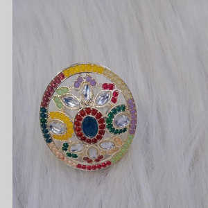 Gold Plated Fashion <b>Rings</b> with Austrian and <b>Pearls</b> Stone - Product Image 1