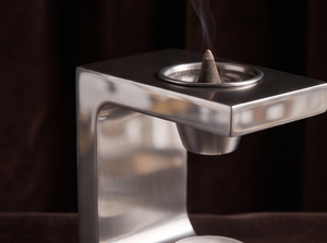 Porta Incienso de Metal Plateado en Forma de C, Calentador de Aceite para Velas, Difusor de Aromaterapia, Regalo - Product Image 5