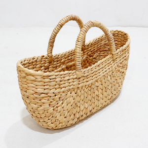 Eco-Friendly Seagrass Rectangle Multifunction <b>Straw</b> Flower Gift <b>Basket</b> Handmade Rustic Creative Woven Portable - Product Image 4