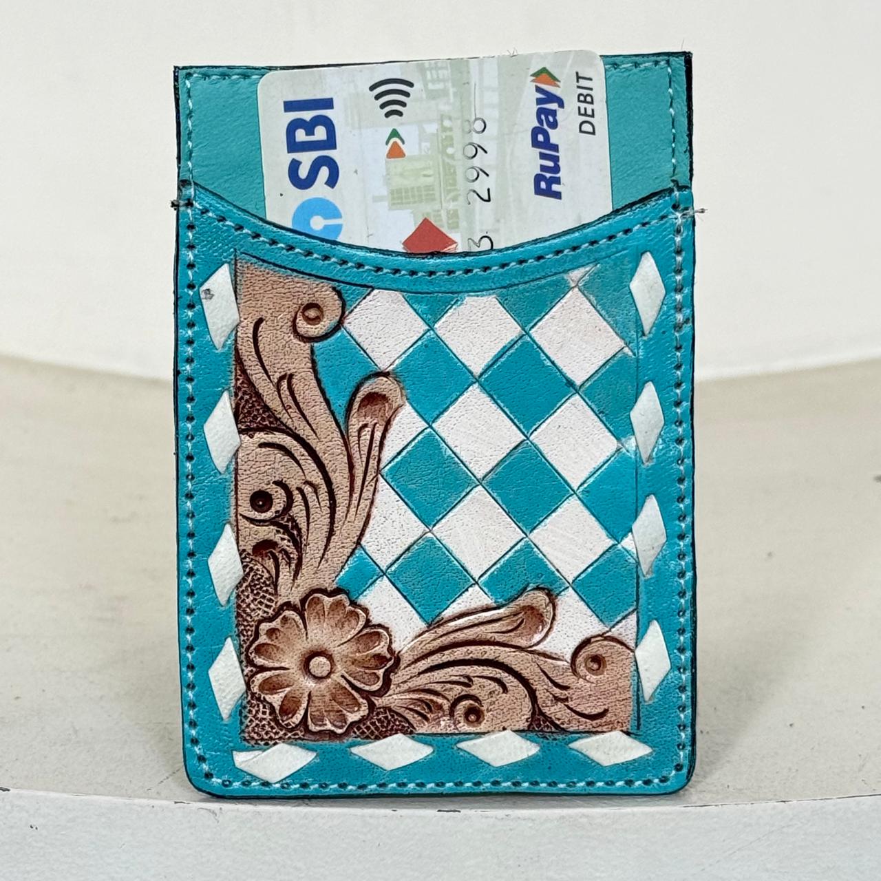 Turquoise & White Checkered